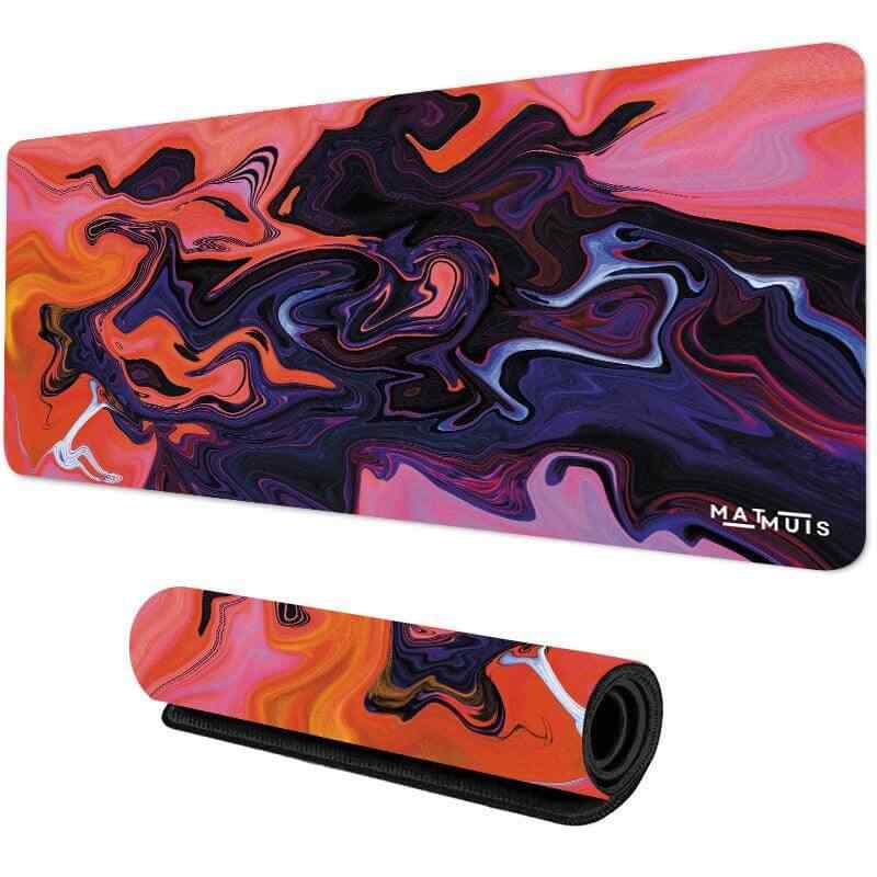 XXL Muismat | Swirl Abstract Dark Matter Collision - Matmuis